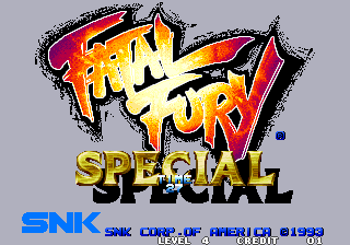 Fatal Fury Special + Garou Densetsu Special (set 1) Title Screen
